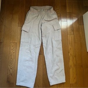 Ariztia Heather Light oatmeal mega Cargo Sweatpants xxs